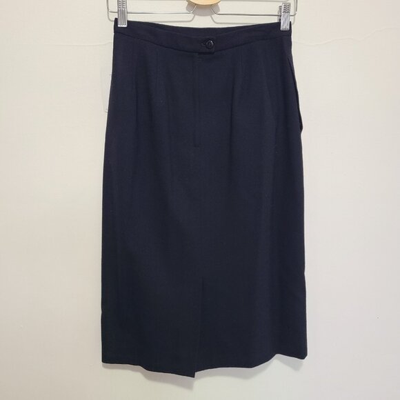 NWT CHRISTIAN DIOR Vintage Skirt & Blazer Suit Set Wool Gold Buttons Size 8 - Picture 6 of 16